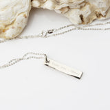 Personalised Sterling Silver Bar Necklace