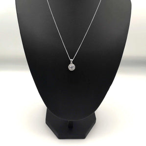 Silver Cubic Zirconia Pendant Necklace