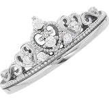 Silver CZ Princess Ring