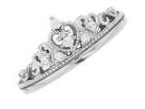 Silver CZ Princess Ring