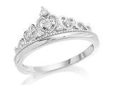 Silver CZ Princess Ring