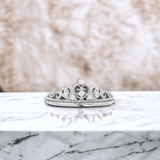 Silver CZ Princess Ring