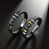 Smart Braided Leather Bracelet