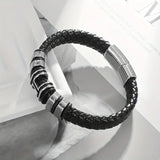 Smart Braided Leather Bracelet