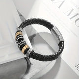 Smart Braided Leather Bracelet