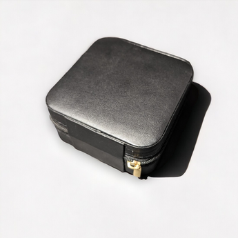 Square Jewellery Travel Box Black