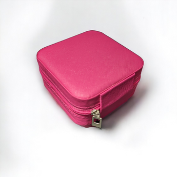 Square Jewellery Travel Box Pink