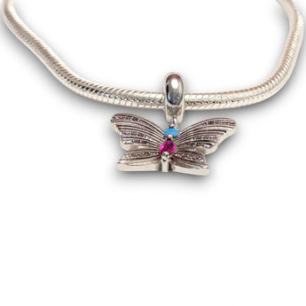 Sterling Silver Butterfly Dangle Charm