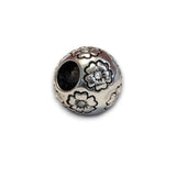 Sterling Silver Flower CZ Bead Charm