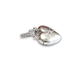 Sterling Silver Heart Shaped Locket Dangle Charm