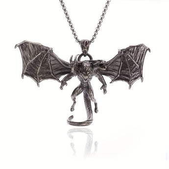 Three Headed Greek Mythological Creature Pendant Necklace