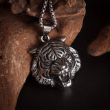 Tiger Head Pendant Necklace