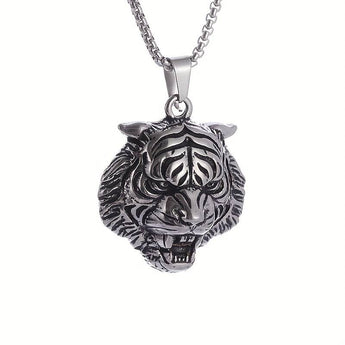 Tiger Head Pendant Necklace