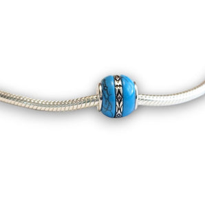 Turquoise Sterling Silver Bead Charm