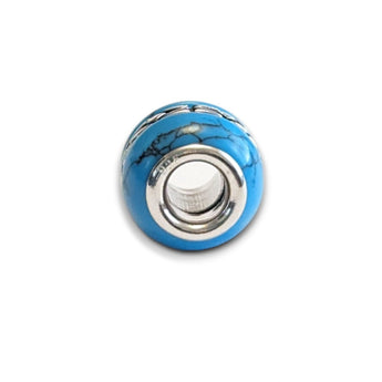 Turquoise Sterling Silver Bead Charm