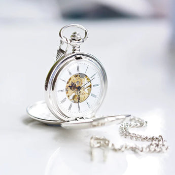 Own Handwriting Dual Opening Pocket Watch www.urbanpizazz.co.uk