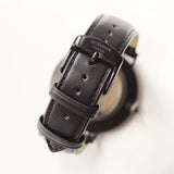 Modern Font Engraving - Men's Minimalist Watch + Jet Black Strap www.urbanpizazz.co.uk