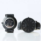 Men's Minimalist Watch With Jet Black Strap - Handwriting Engraving www.urbanpizazz.co.uk