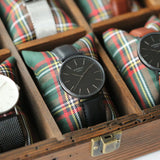 Men's Minimalist Watch With Jet Black Strap - Handwriting Engraving www.urbanpizazz.co.uk