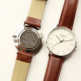 Modern Font Engraving - Men's Architect Zephyr + Walnut Strap www.urbanpizazz.co.uk