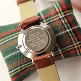 Modern Font Engraving - Men's Architect Zephyr + Walnut Strap www.urbanpizazz.co.uk