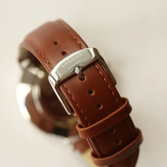 Modern Font Engraving - Men's Architect Zephyr + Walnut Strap www.urbanpizazz.co.uk