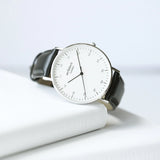 Men's Architect Zephyr - Jet Black Strap - Modern Font Engraving www.urbanpizazz.co.uk