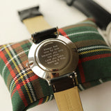 Men's Architect Zephyr - Jet Black Strap - Modern Font Engraving www.urbanpizazz.co.uk