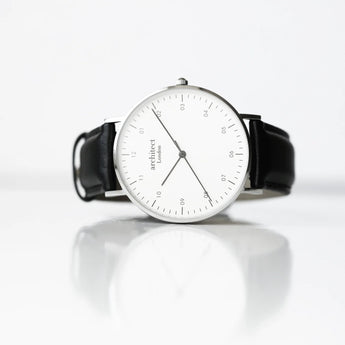 Men's Architect Zephyr - Jet Black Strap - Modern Font Engraving www.urbanpizazz.co.uk