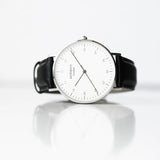 Men's Architect Zephyr - Jet Black Strap - Modern Font Engraving www.urbanpizazz.co.uk