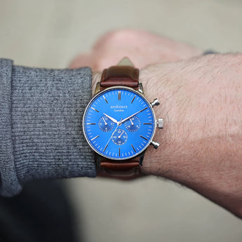 Men's Architect Motivator - Walnut Strap - Modern Font Engraving www.urbanpizazz.co.uk