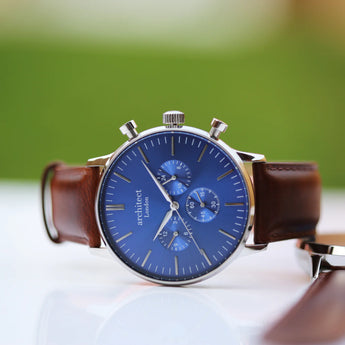 Men's Architect Motivator - Walnut Strap - Modern Font Engraving www.urbanpizazz.co.uk