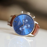 Men's Architect Motivator - Walnut Strap - Modern Font Engraving www.urbanpizazz.co.uk