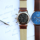 Handwriting Engraving - Men's Architect Motivator Watch www.urbanpizazz.co.uk