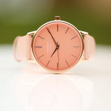 Ladies Architēct Coral - Handwriting Engraving + Light Pink Strap www.urbanpizazz.co.uk