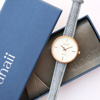 Personalised Anaii Watch - Lake Blue www.urbanpizazz.co.uk