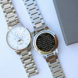 Men's Architect Watch In Apollo White - Modern Font Engraving www.urbanpizazz.co.uk