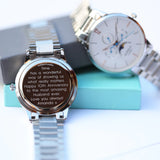 Men's Architect Watch In Apollo White - Modern Font Engraving www.urbanpizazz.co.uk