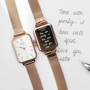 Ladies Architēct Lille - Rose Gold - Handwriting Engraving www.urbanpizazz.co.uk