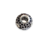 Yin and Yang Sterling Silver CZ Bead Charm