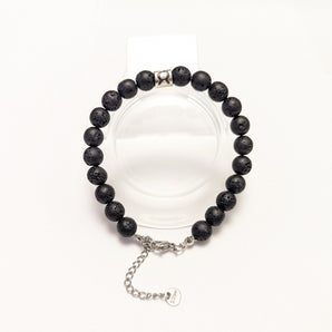 Zodiac Star Sign Bracelet With Lava Rock Beads