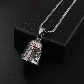 Polished Bell Motorcycle Necklace Pendant