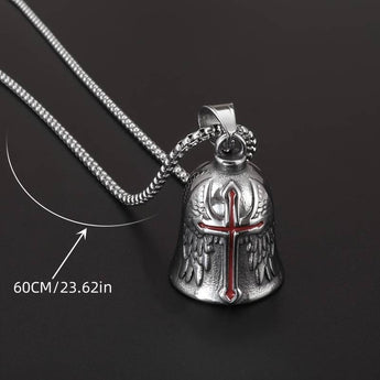 Polished Bell Motorcycle Necklace Pendant