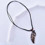 Tiki Style Leaf Hand Painted Imitation Pendants