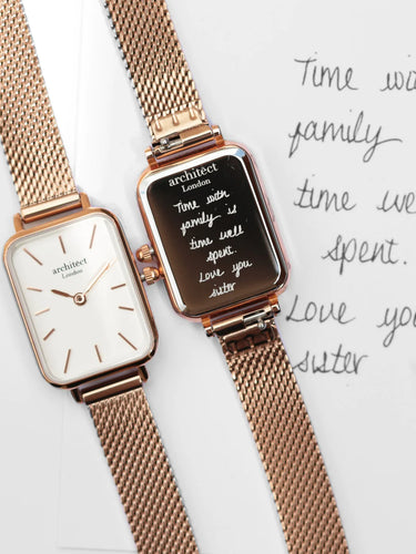 Ladies Architēct Lille - Rose Gold - Handwriting Engraving 