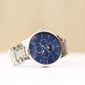 Men's Personalised Architect Apollo Blue Watch - Handwriting Engraving