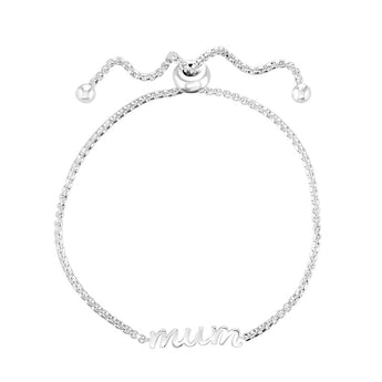 Sterling Silver Mum Bolo Bracelet