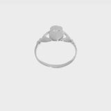 Dainty Silver Claddagh Ring