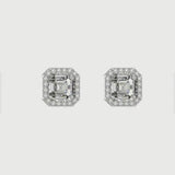 Classic Square Princess Cut Earrings