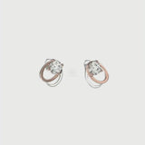 Classic Rose Gold Oval Link Cubic Zirconia Earrings www.urbanpizazz.co.uk